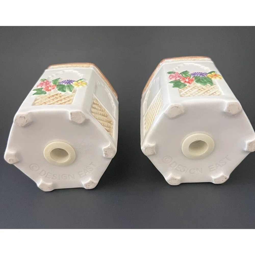 Vintage Otagiri Gazebo With‎ Flowers Salt & Pepper Shakers